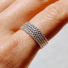 Silver Twist Stackers - set of 5 twisted stackable rings